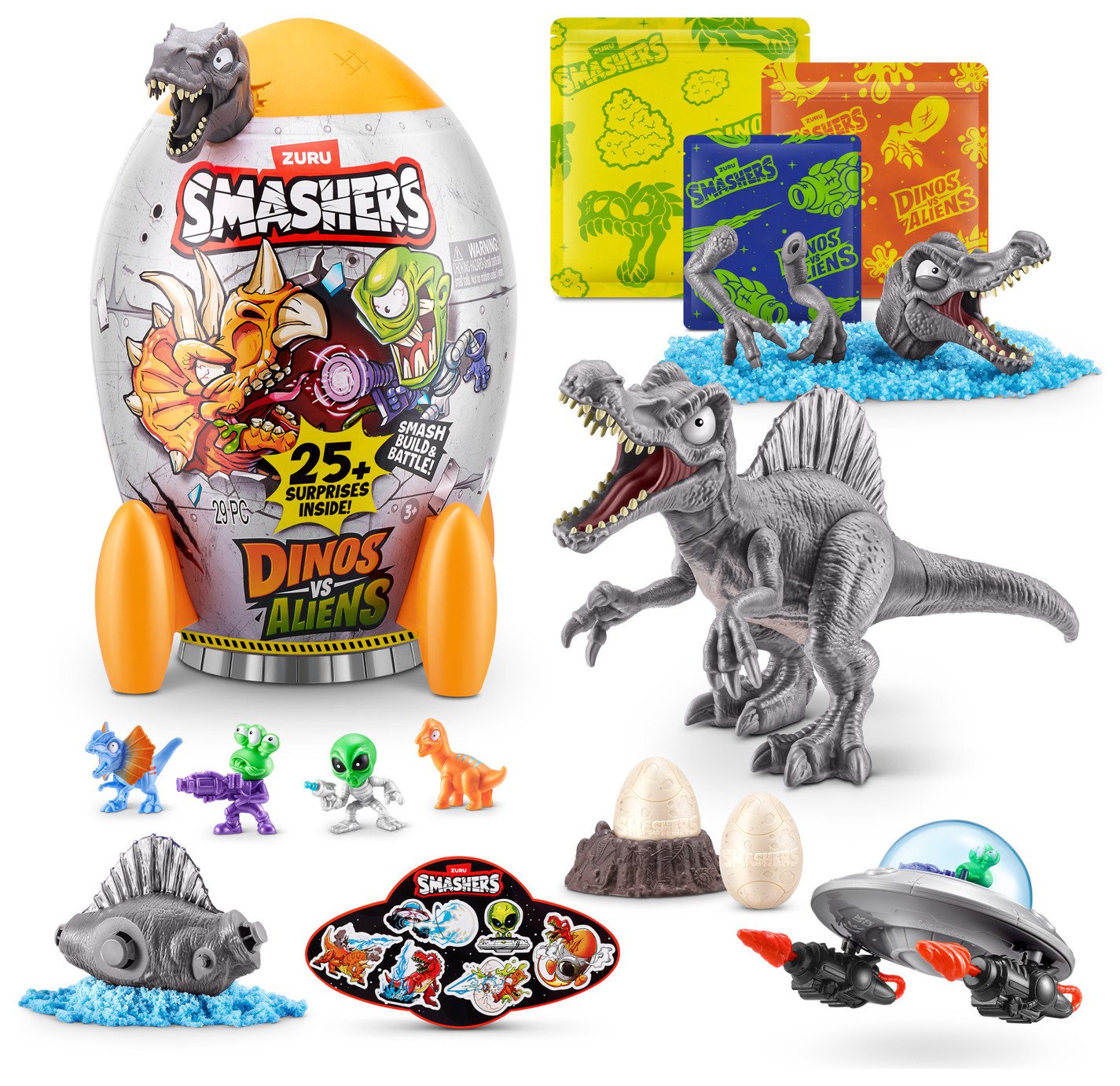 Smashers Dino VS Alien Rocket Ship Playset