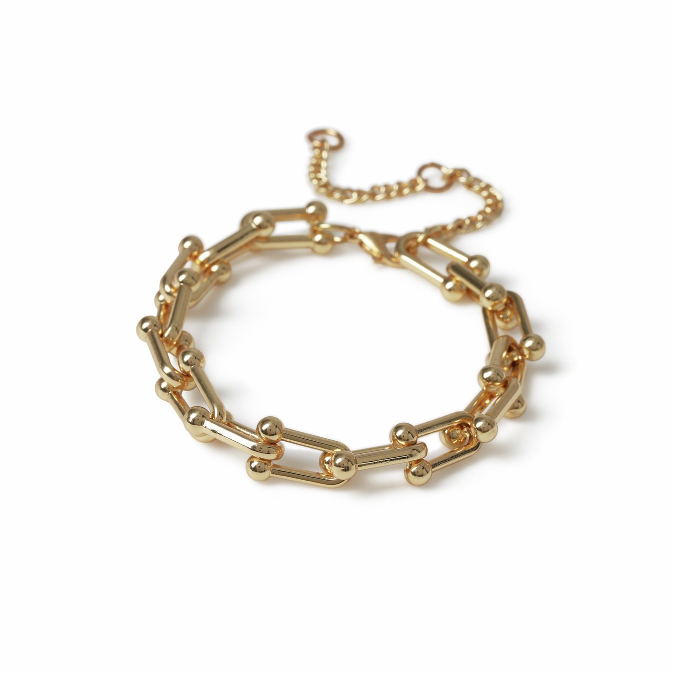 Freedom Gold Ball Link Bracelet