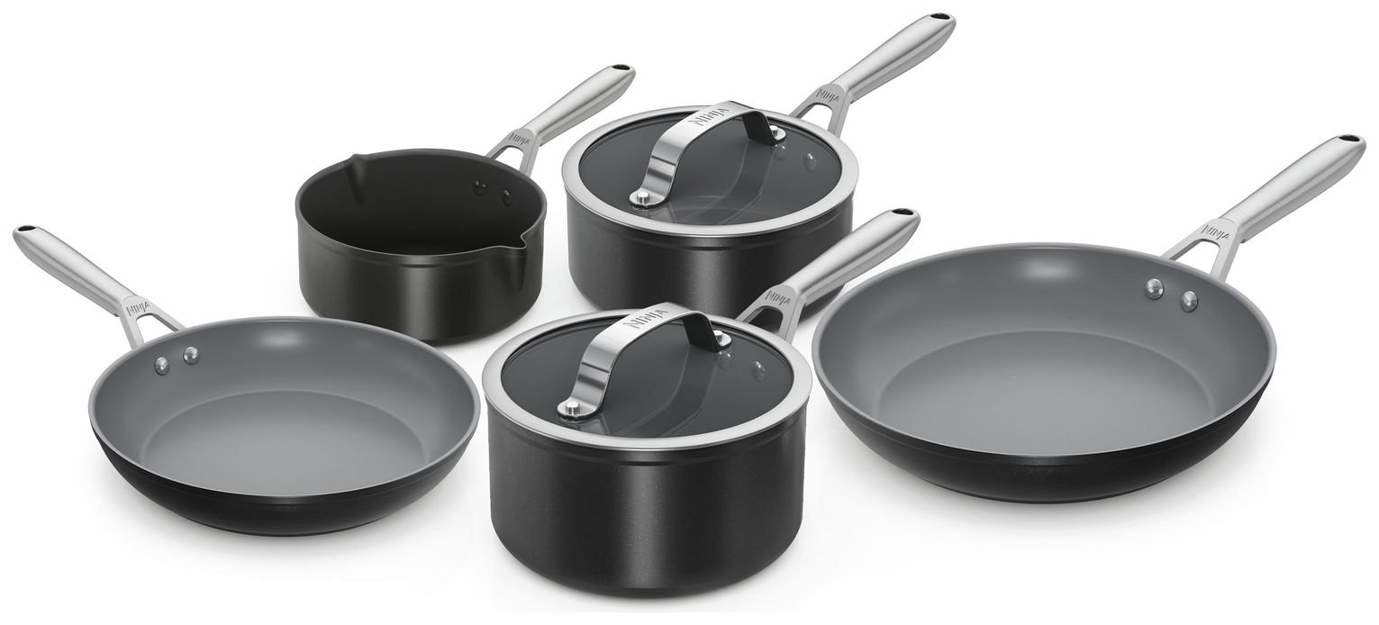 Ninja Ceramic Pro 5 Piece Aluminium Pan Set - Black