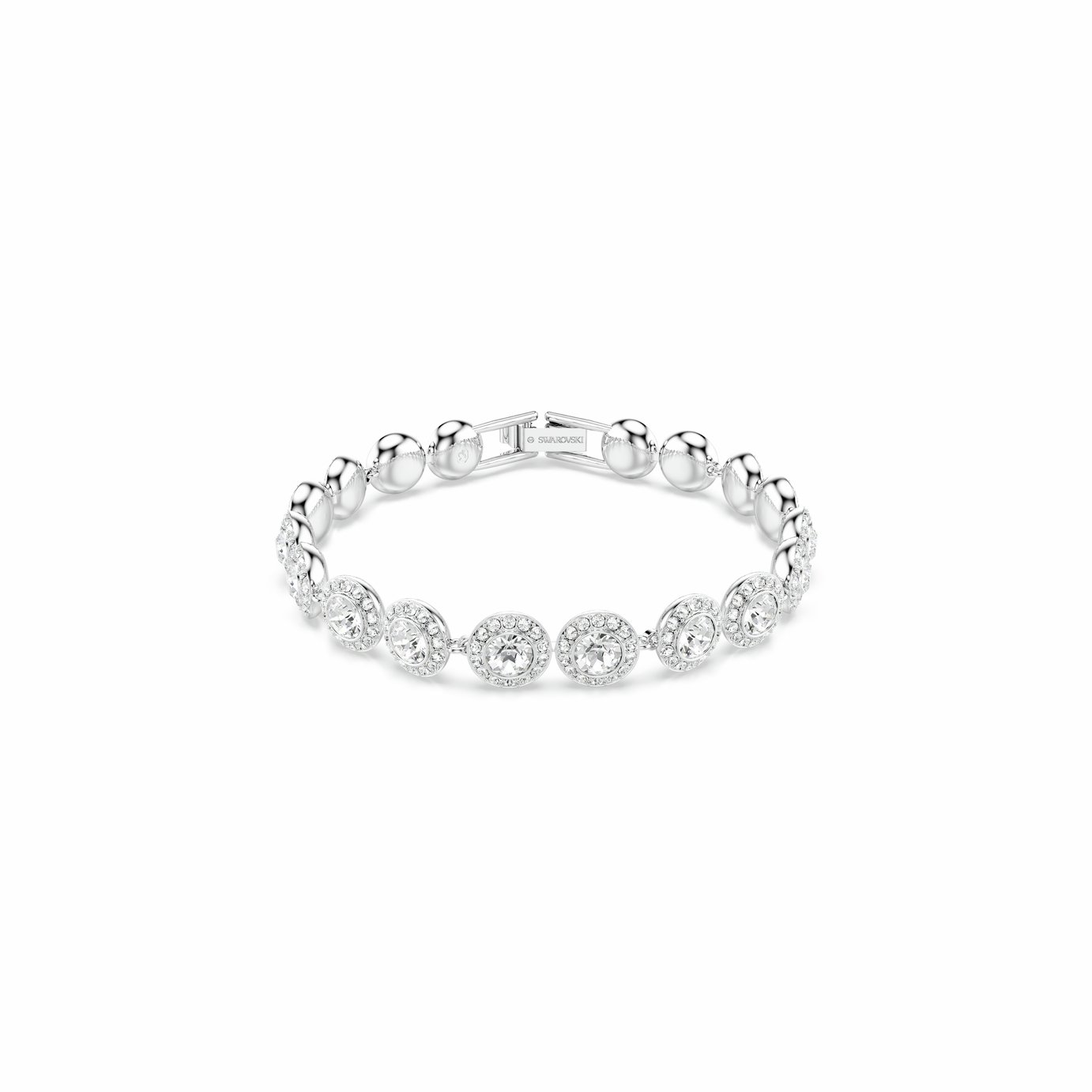 Swarovski Rhodium Plated Crystal Una Angelic Tennis Bracelet