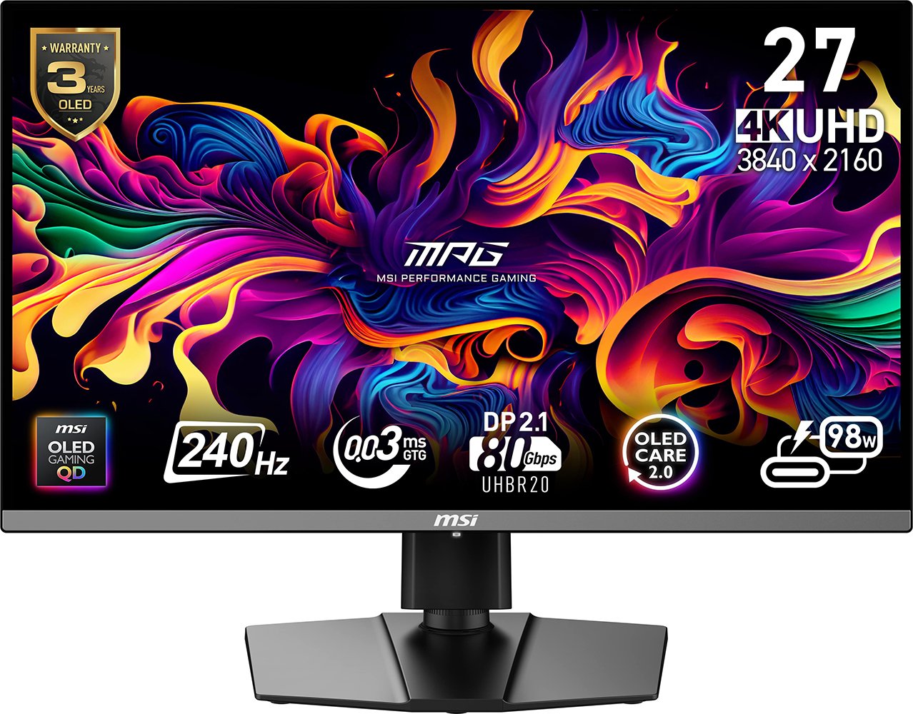 MSI MPG 272URX QD-OLED 27 Inch 240Hz 4K UHD Gaming Monitor