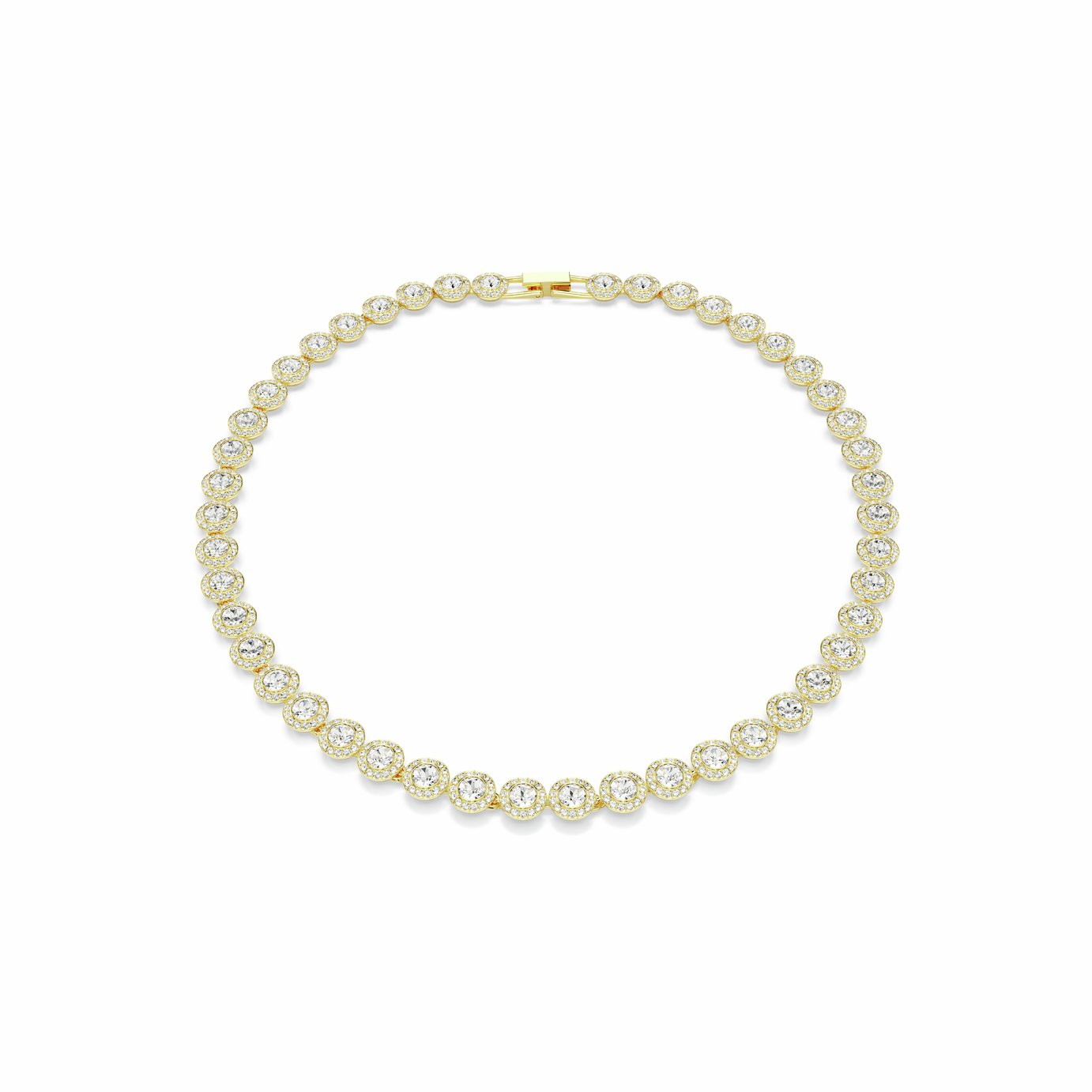 Swarovski Gold Tone Plated Una Angelic Tennis Necklace