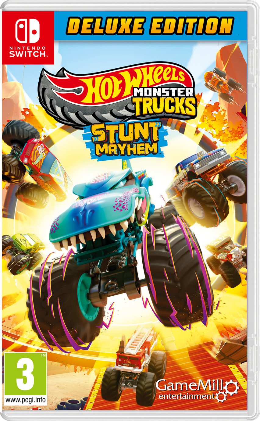 Hot Wheels Monster Trucks Stunt Mayhem Dlx Ed Switch Game