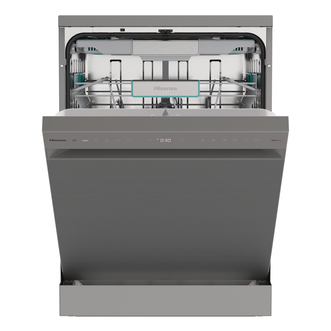 Hisense HS673A90XUK Full Size Dishwasher - Stainless Steel