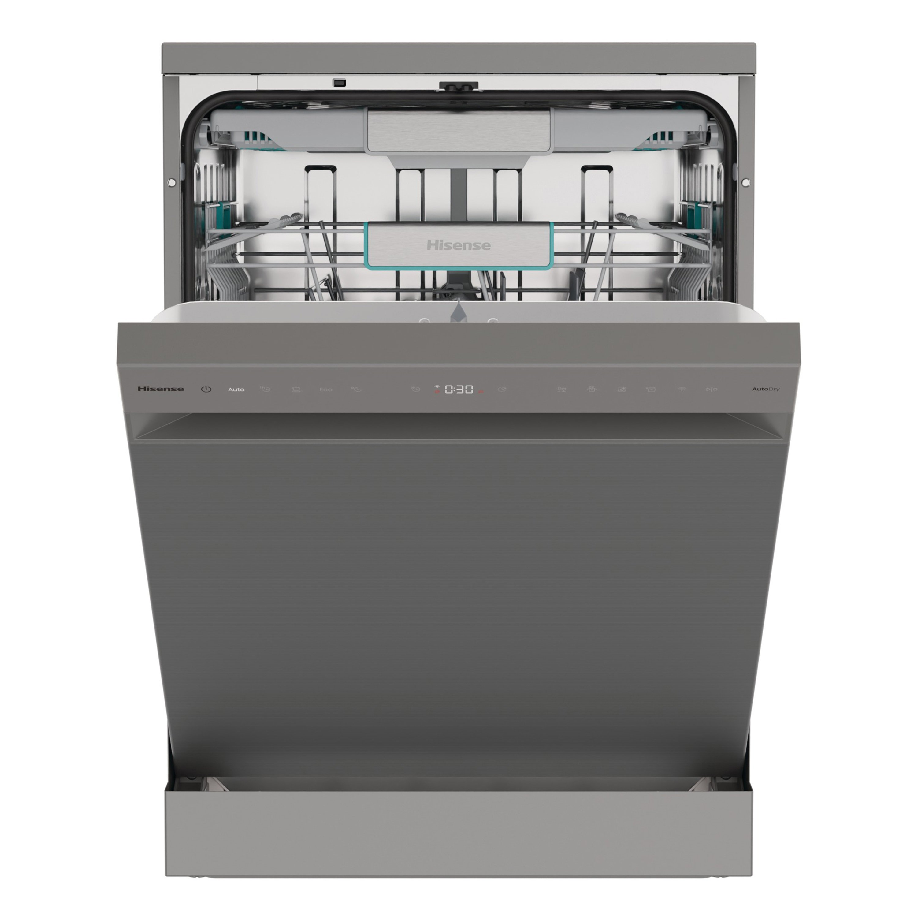 Hisense HS673A90XUK Full Size Dishwasher - Stainless Steel