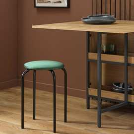 Argos Home Nyla Velvet Stacking Stool - Green