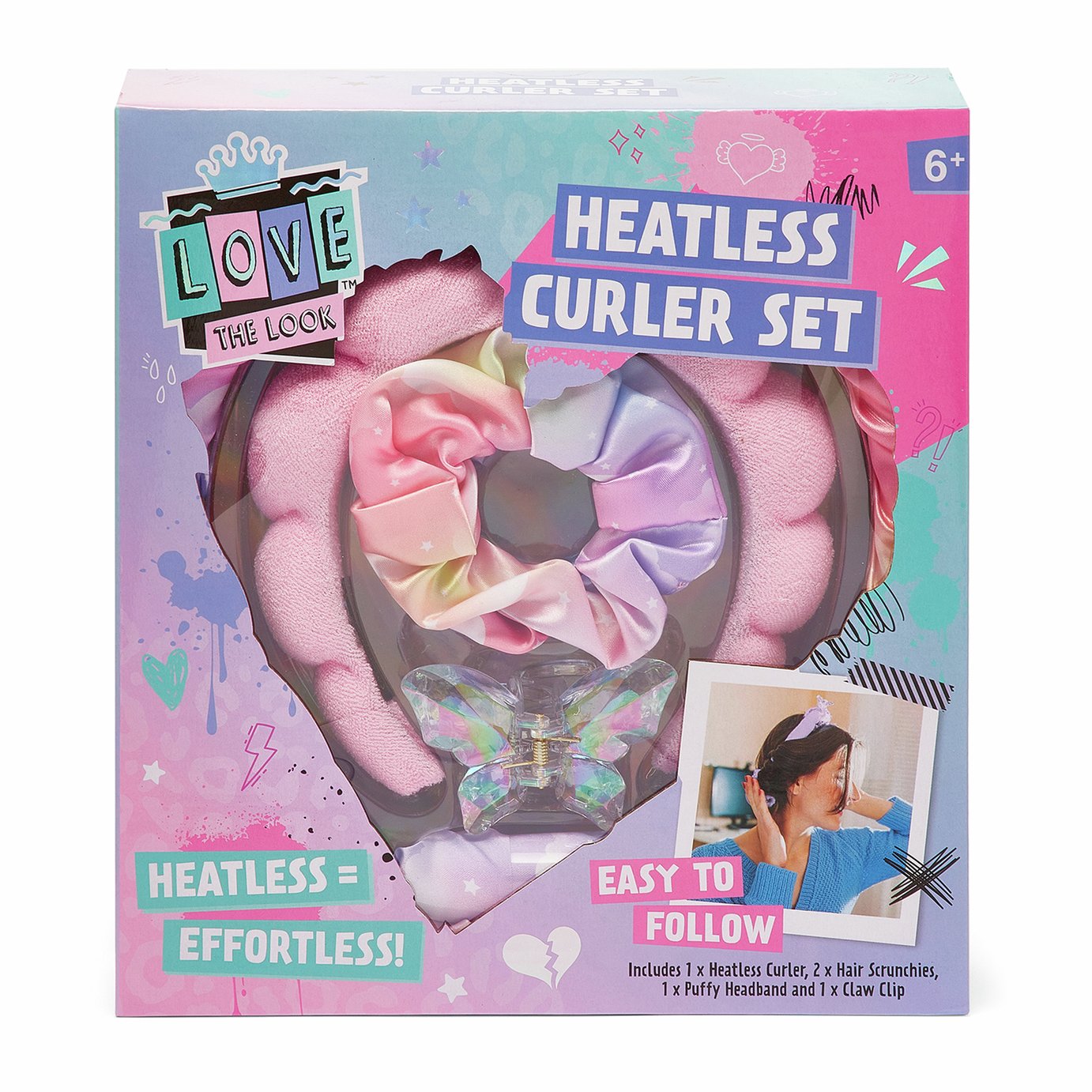 Love The Look 5 Piece Heatless Hair Curler Set