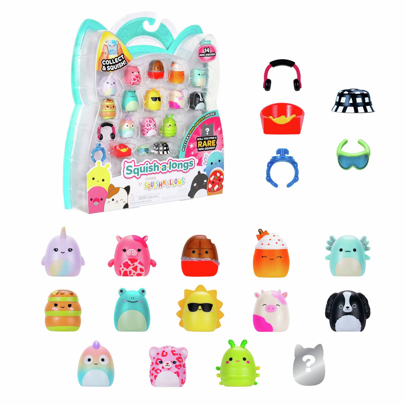 Squish-a-longs Squishmallows Collectables - Pack Of 14