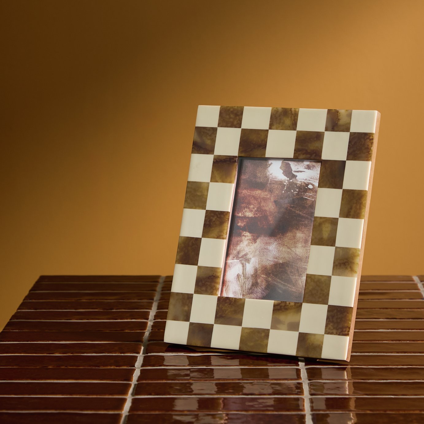 Habitat Chequered Resin Picture Frame - 4x6"