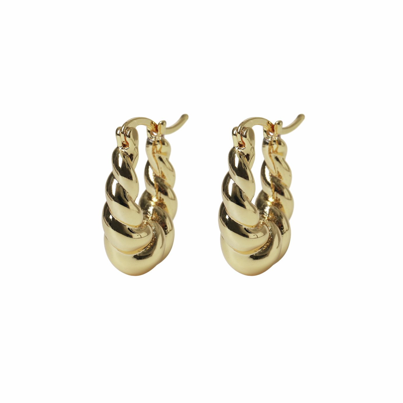 Liars & Lovers Gold Tone Chunky Twisted Hoop Earrings