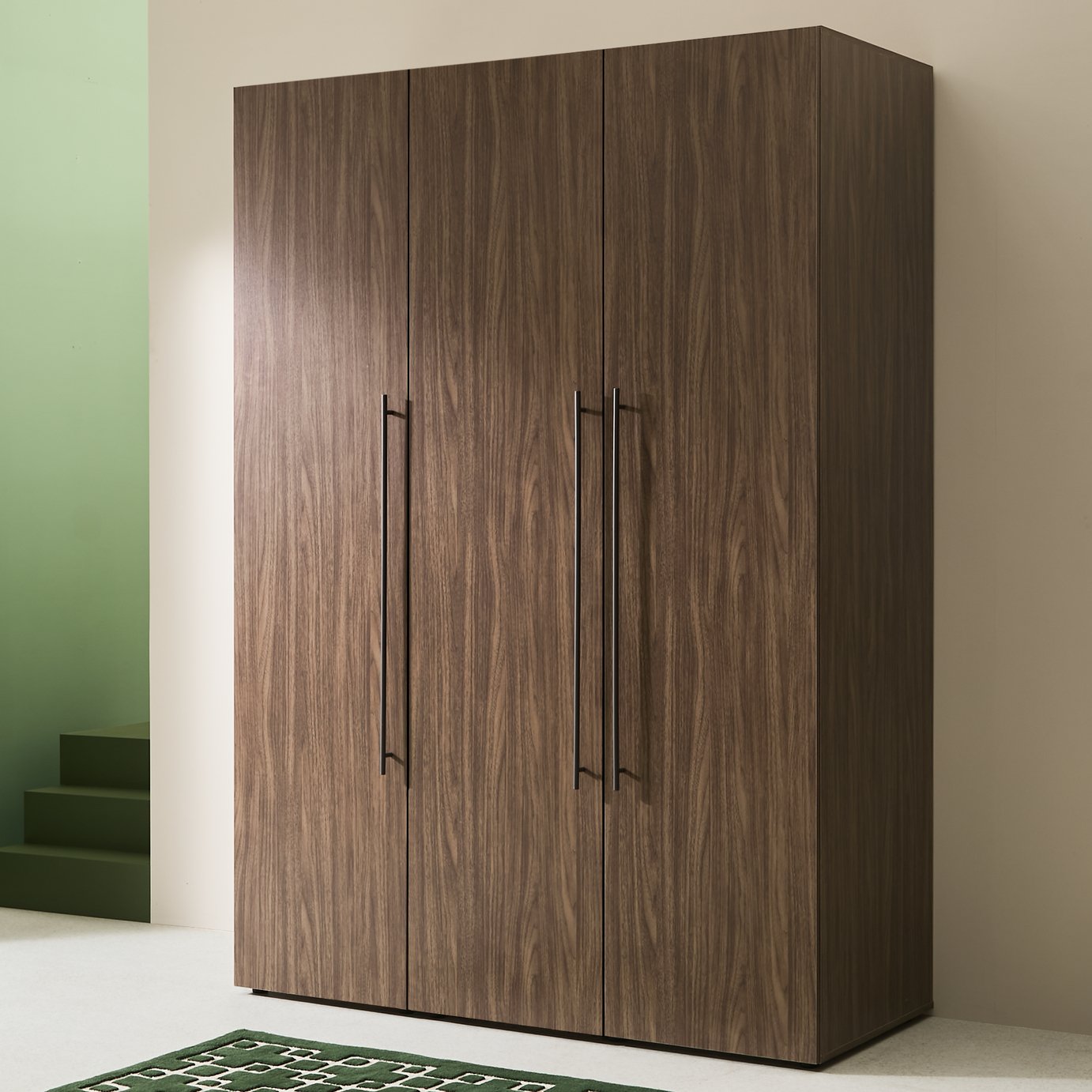 Habitat Atlas 3 Door Wardrobe - Walnut