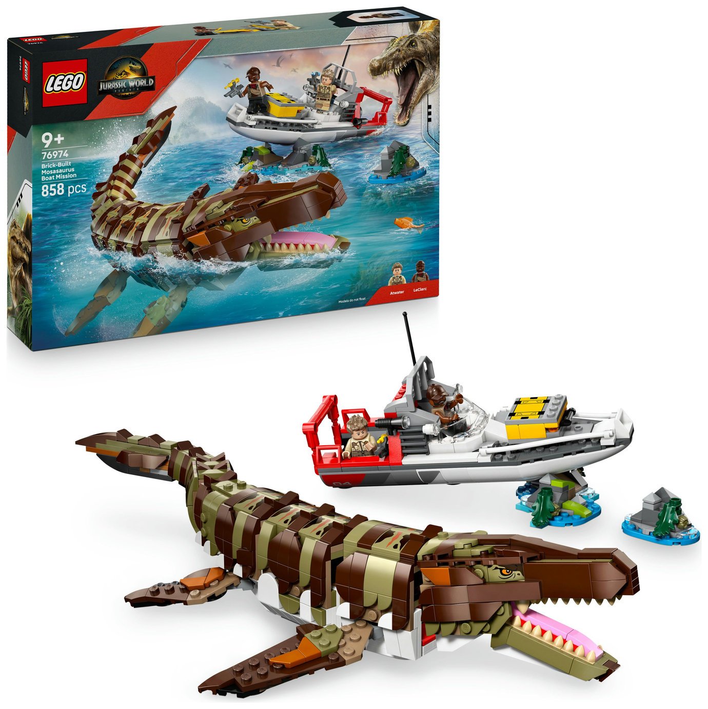 LEGO Jurassic World Mosasaurus Boat Mission 76974