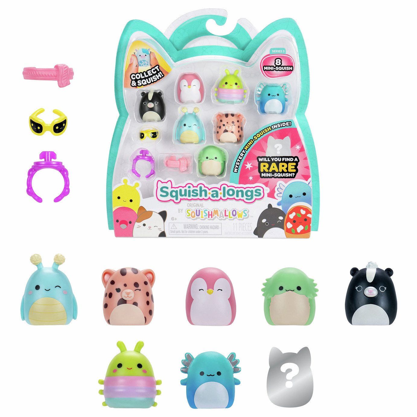 Squish-a-longs Squishmallows Collectables - Pack Of 8