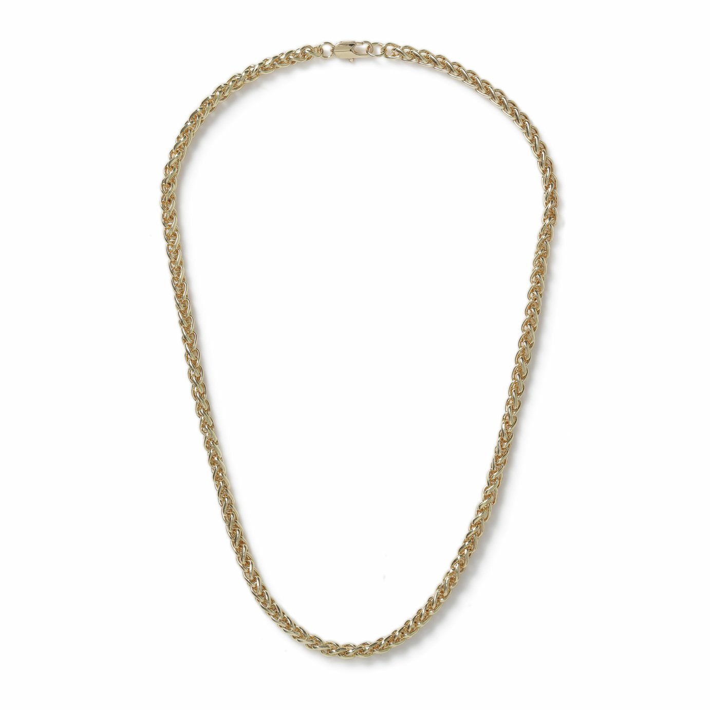 Uncommon Souls Men's Gold Tone Rope Chain Necklace