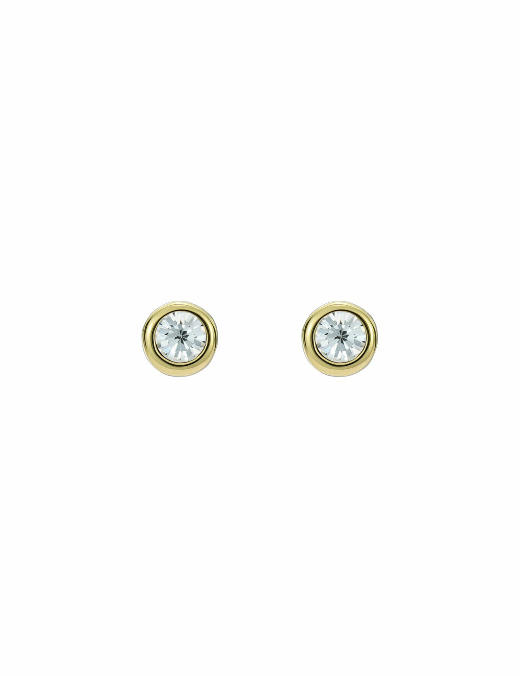 Ted Baker Sinee Gold Tone Plated Crystal Round Stud Earrings