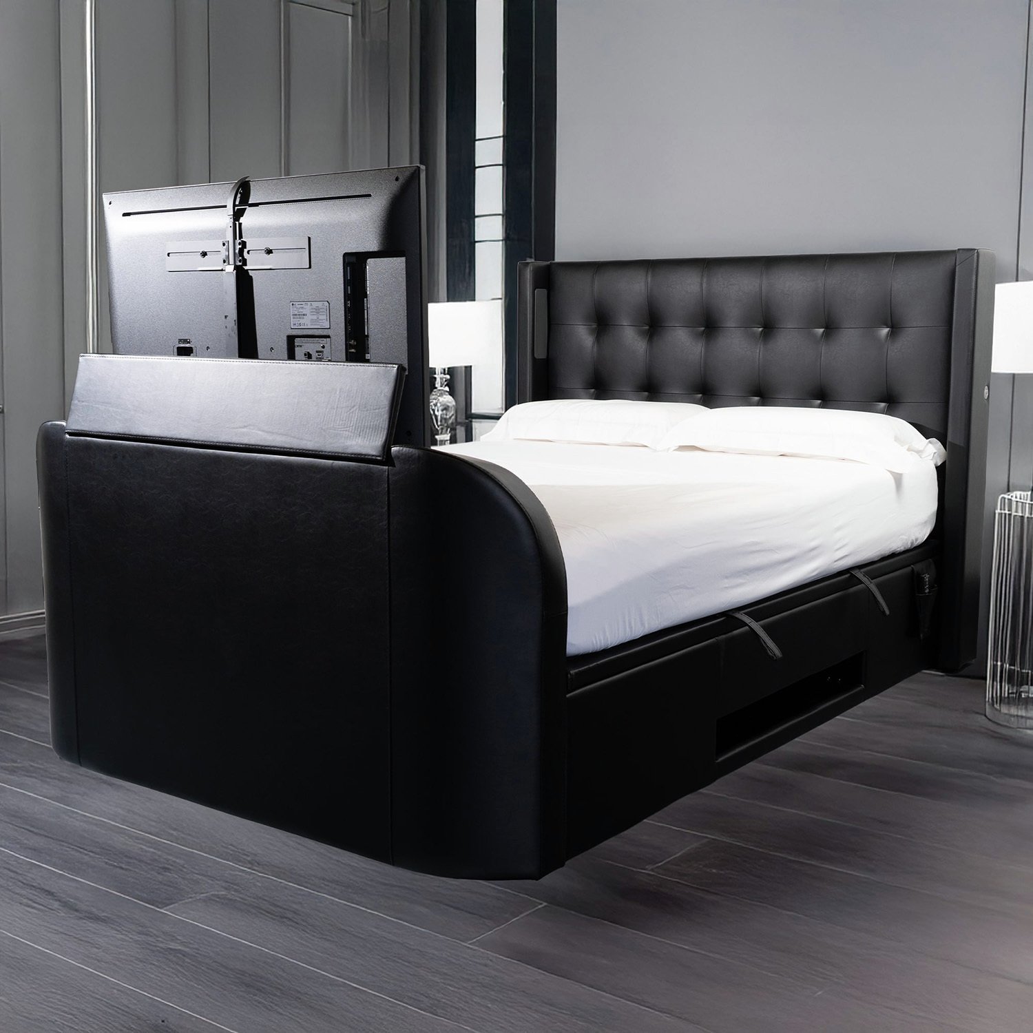 Smart TV Bed Campbell Ottoman TV Bed