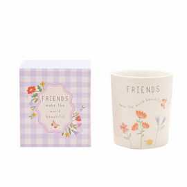 Widdop Love Life Ceramic Message Candle 190G - Friends