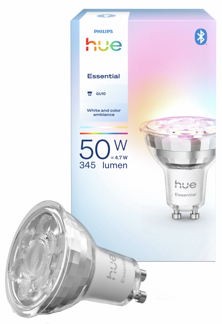 Philips Hue Essential GU10 4.7W Smart Light Bulb - Pack of 1