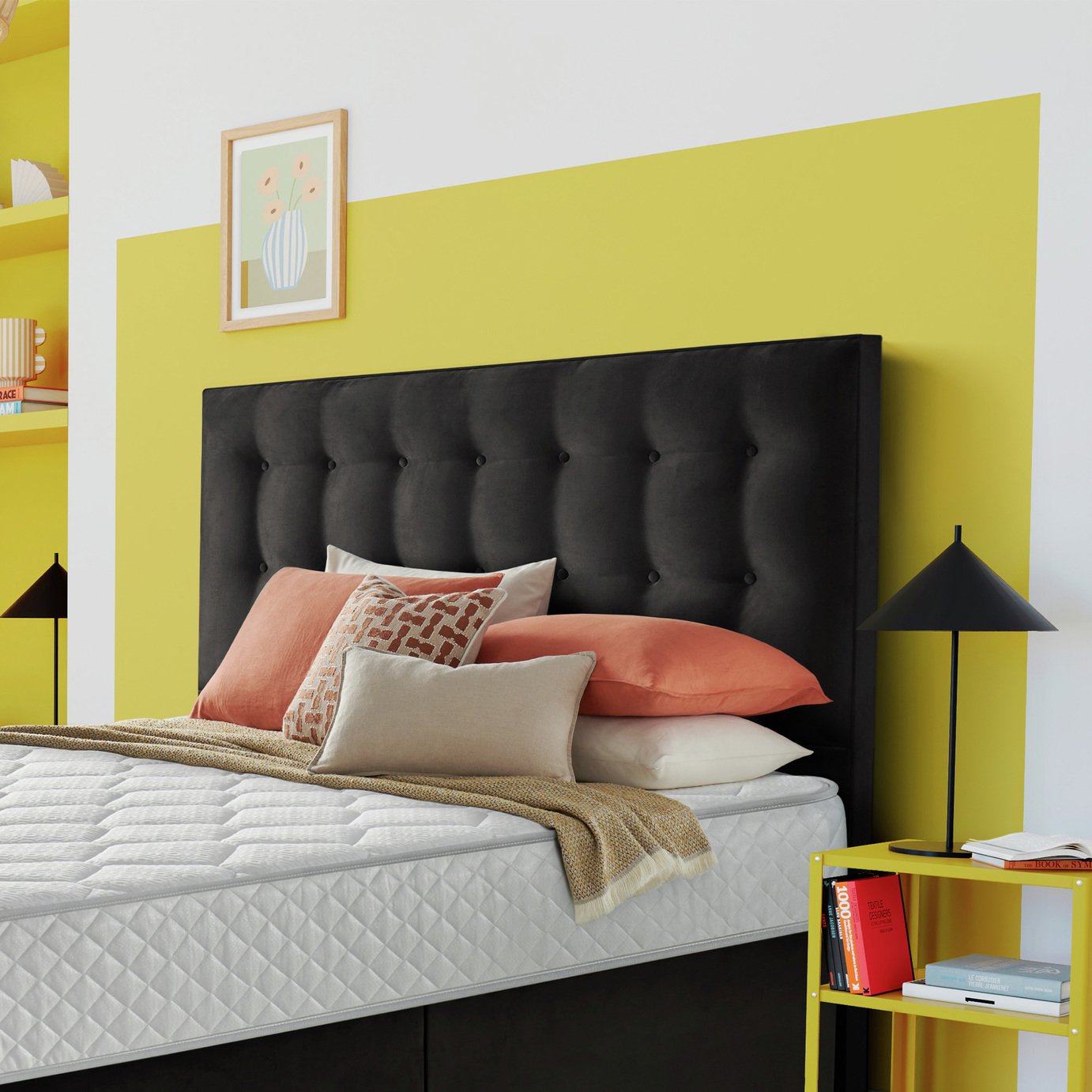 Silentnight Alaro Fabric Kingsize Headboard - Charcoal
