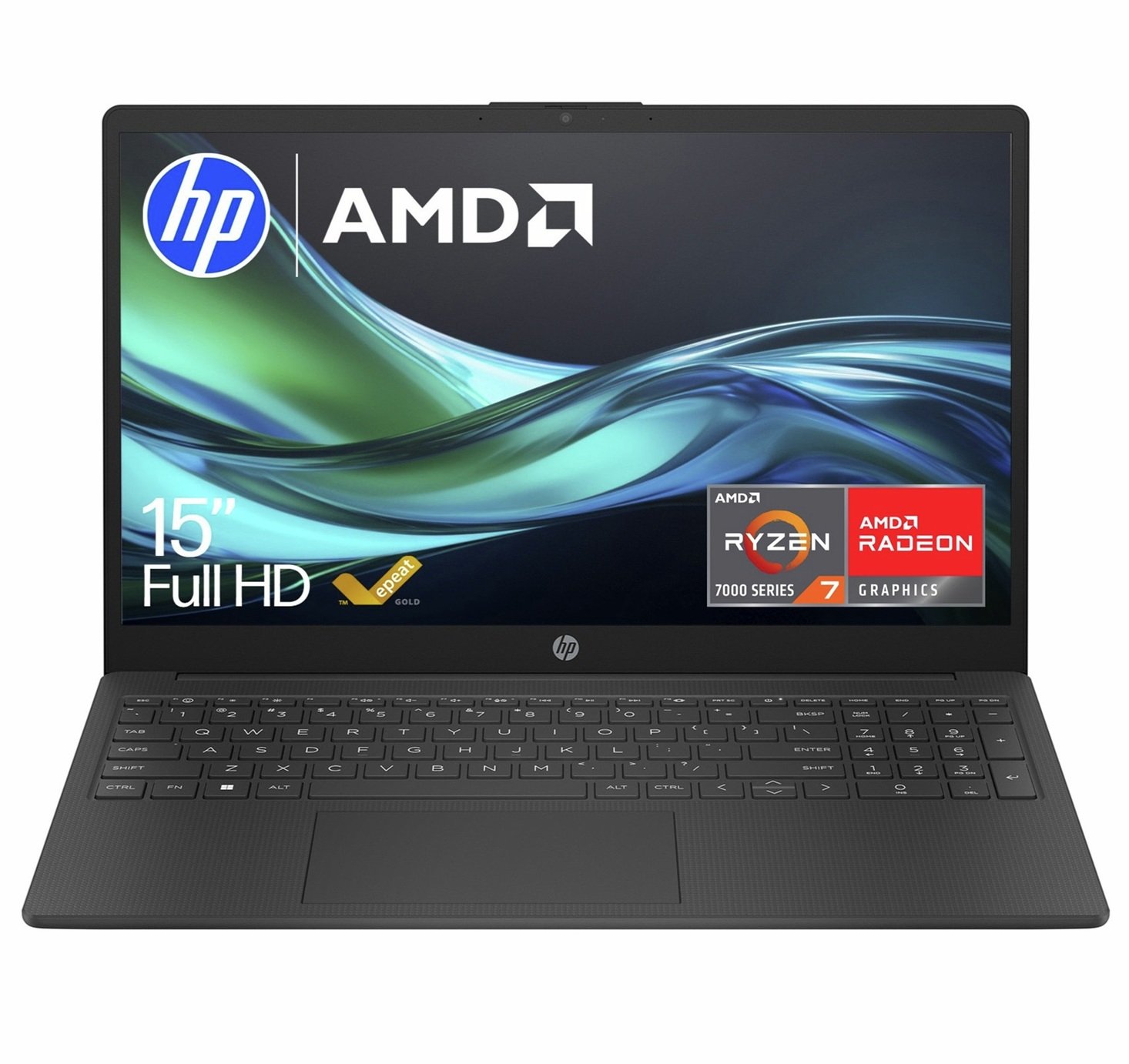 HP 15-fc0046na 15.6in AMD Ryzen 7 8GB 512GB Laptop - Black