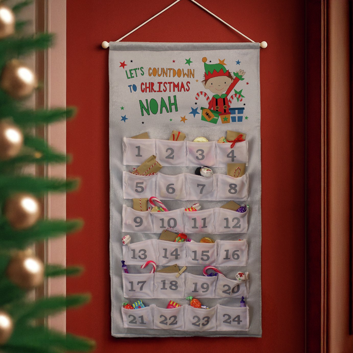 Personalised Message ELF Advent Calendar