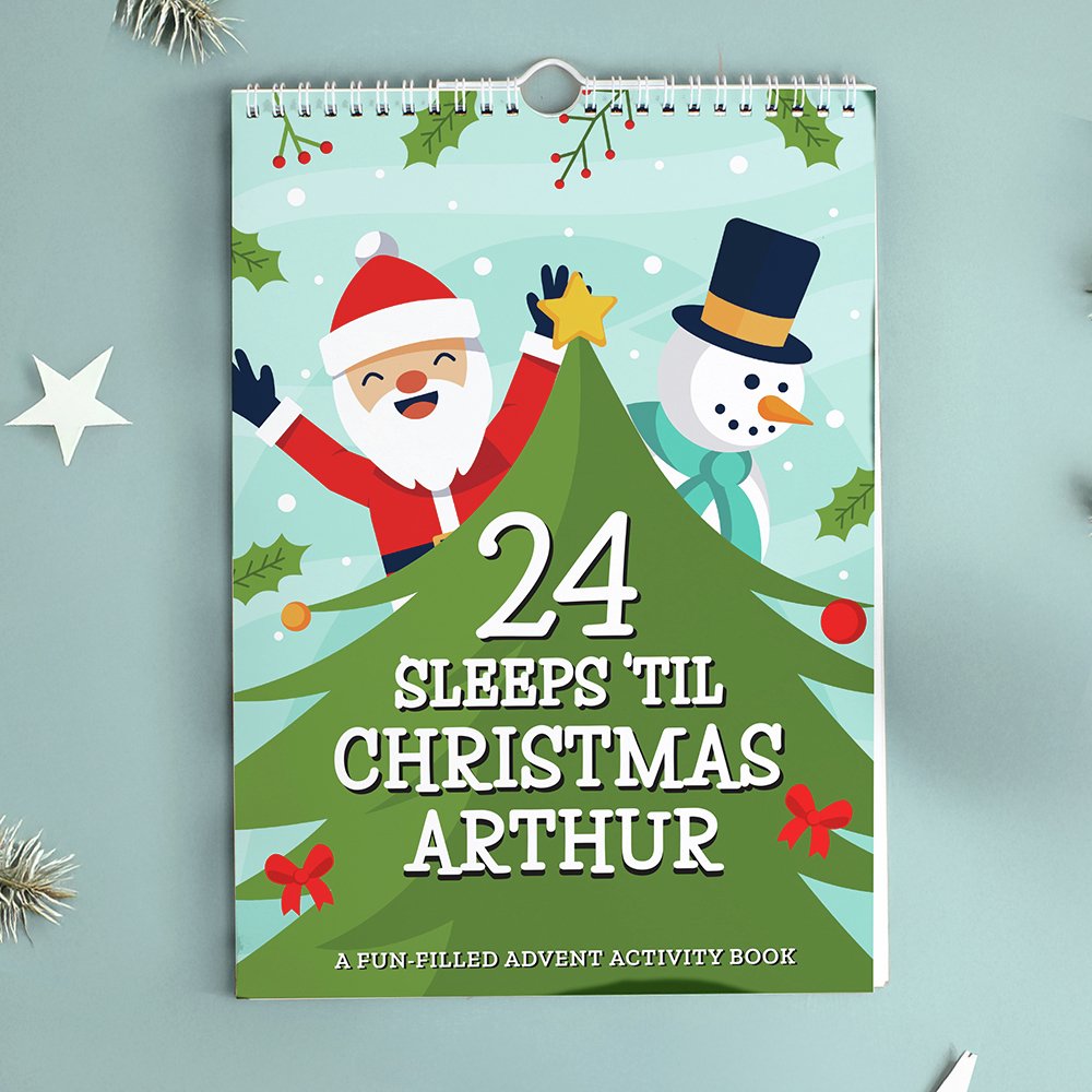 Personalised Message 24 Sleeps Christmas Activity Calendar