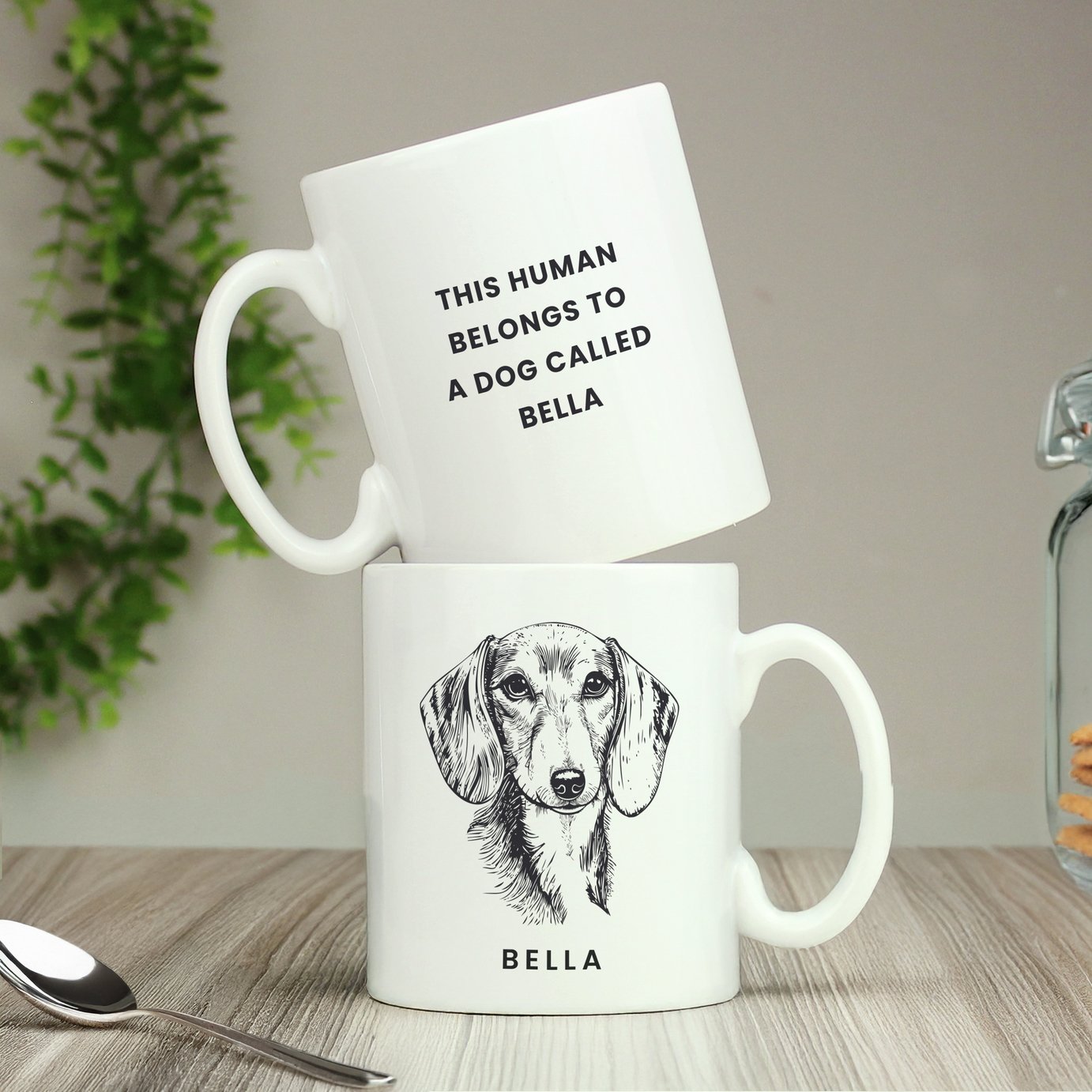 Personalised Message Dog Breed Mug