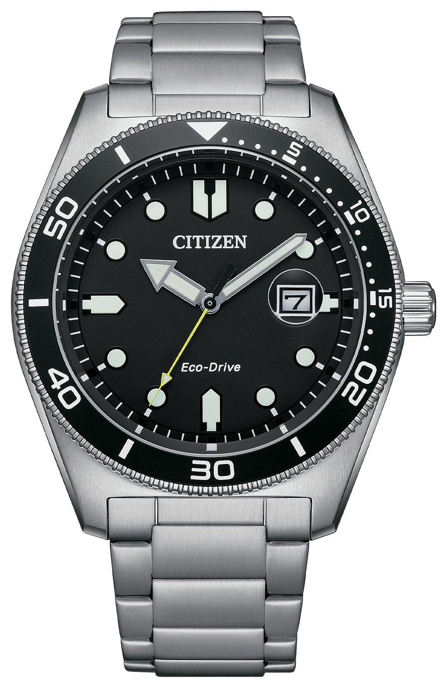 Citizen Men's Black Dial Stainless Steel Bracelet Watch