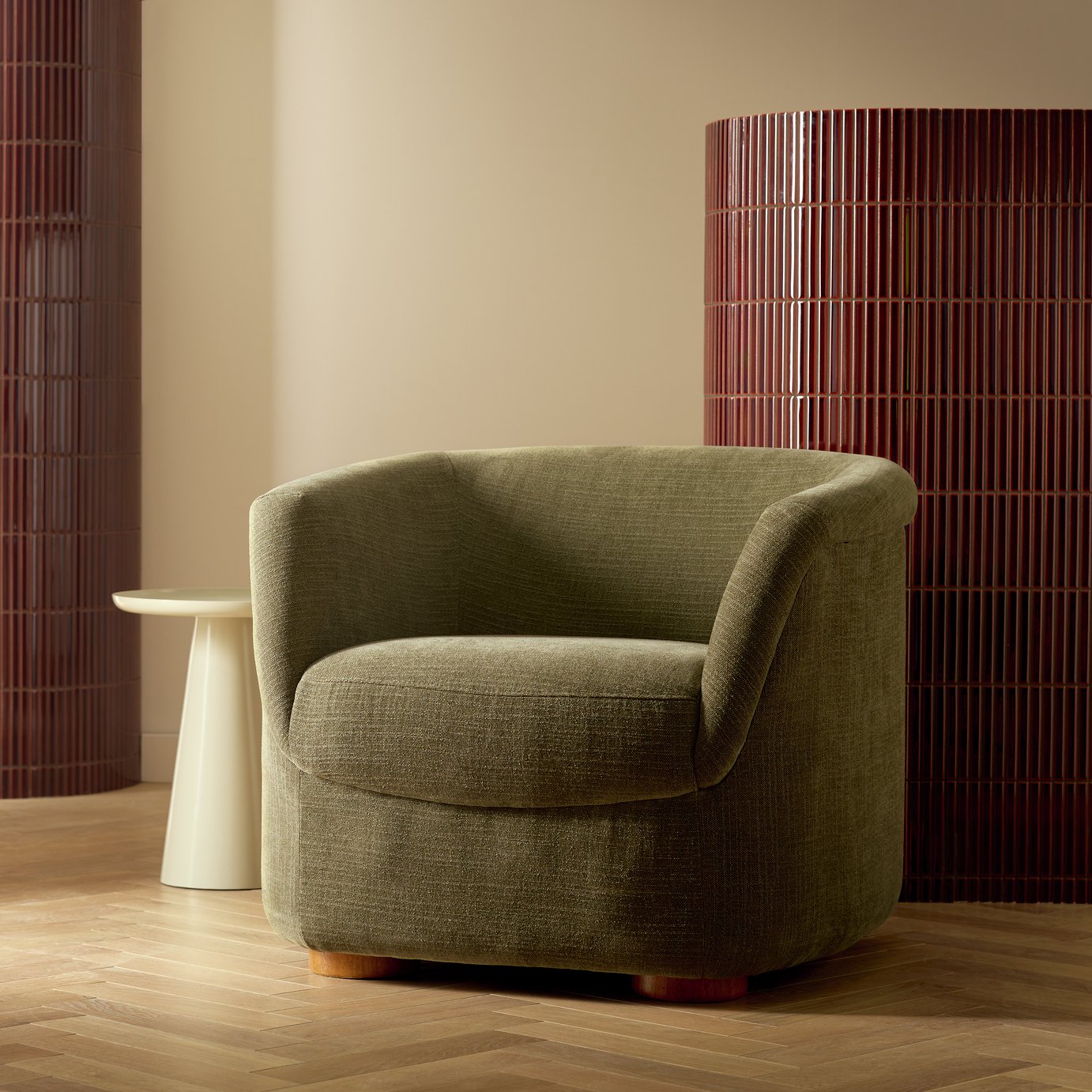 Habitat Nora Fabric Chair - Green