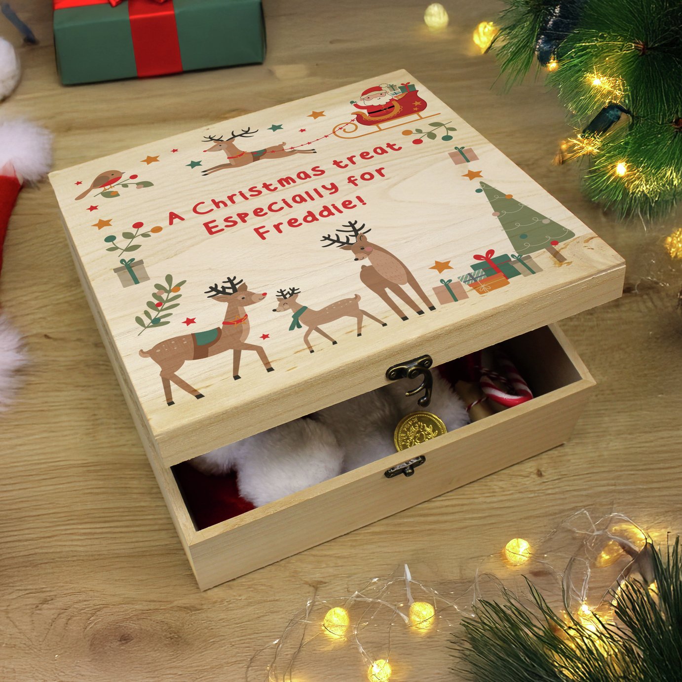 Personalised Message Santa Christmas Eve Box