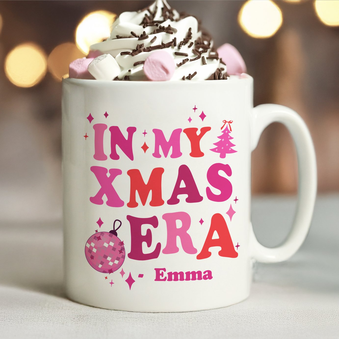 Personalised Message In My Christmas Era Mug
