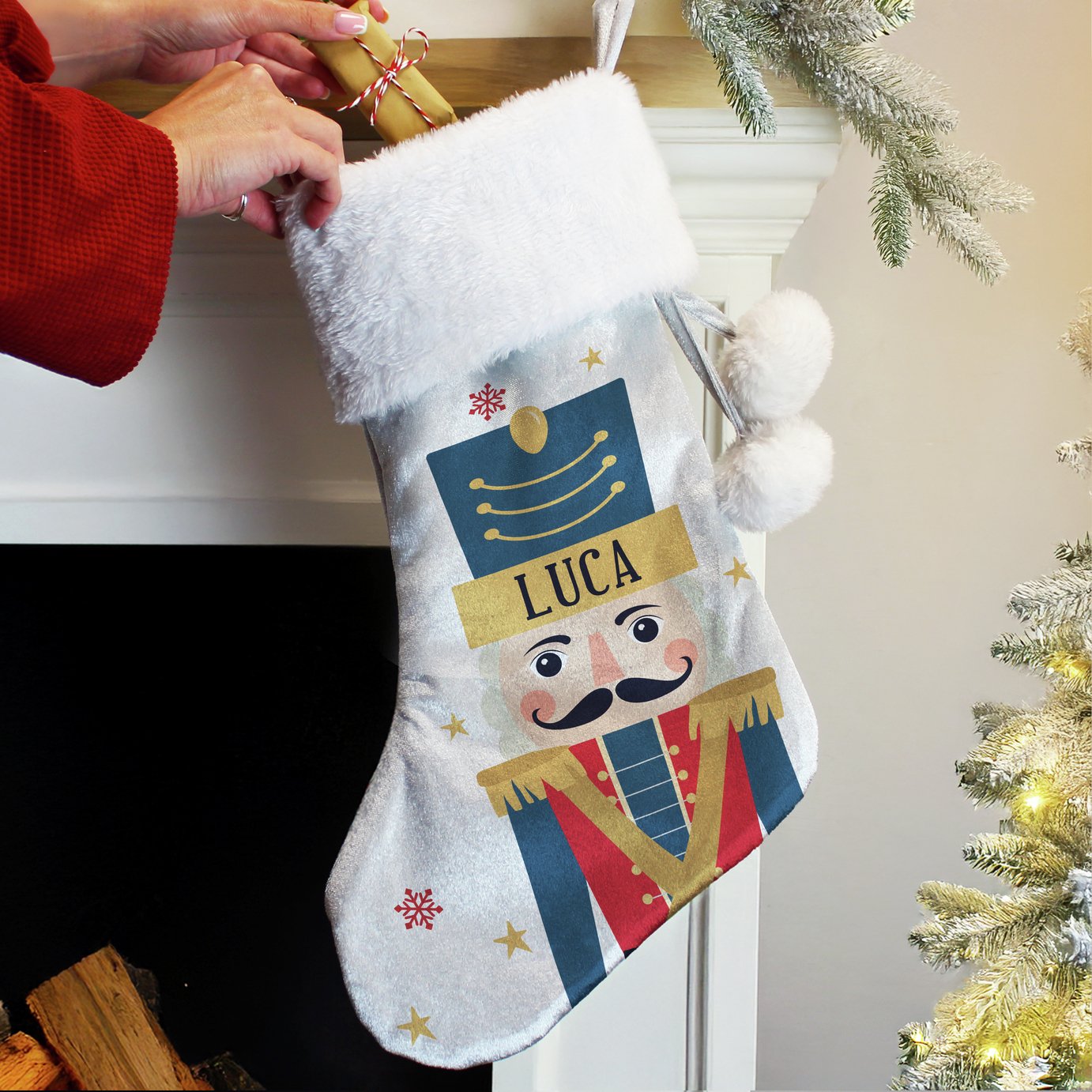 Personalised Message Nutcracker Stocking