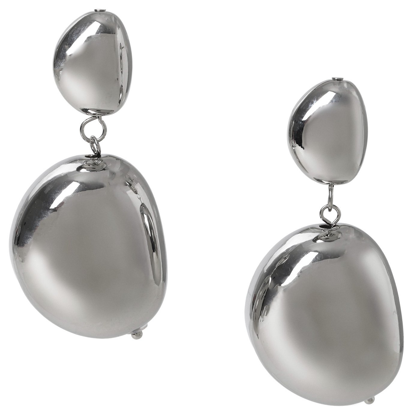 Liars & Lovers Silver Tone Pebble Drop Earrings