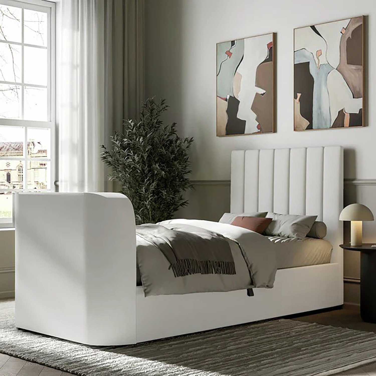 Smart TV Bed Sheldon Ottoman TV Bed Frame