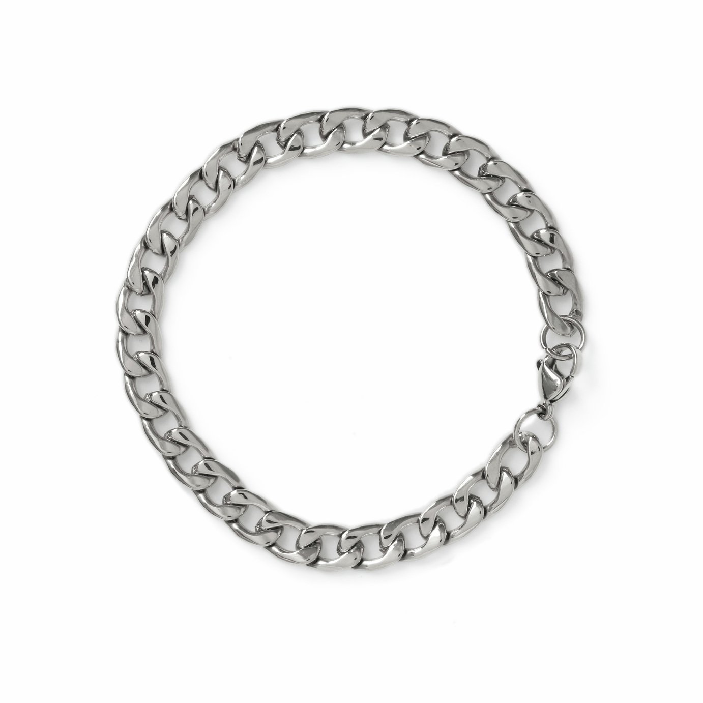 Uncommon Souls Men's Stainless Steel Curb Chain Bracelet