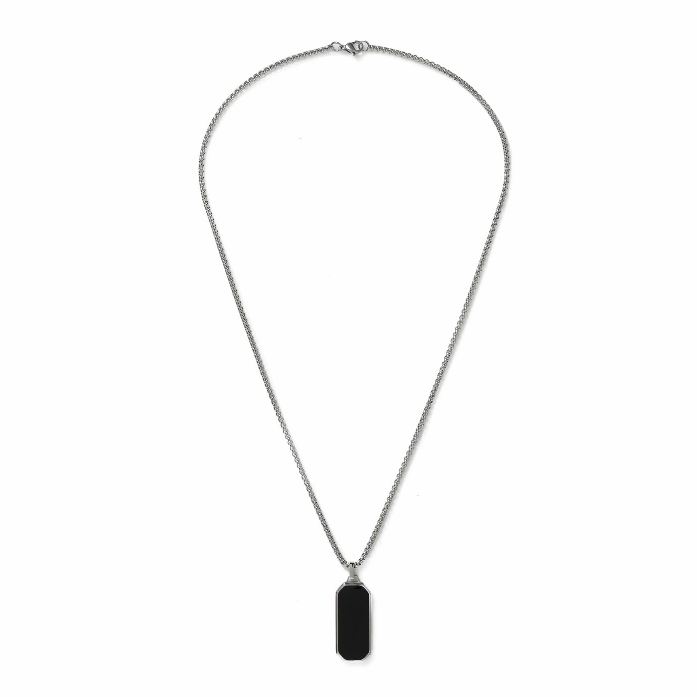 Uncommon Souls Men's Stainless Steel Black Tag Chain 