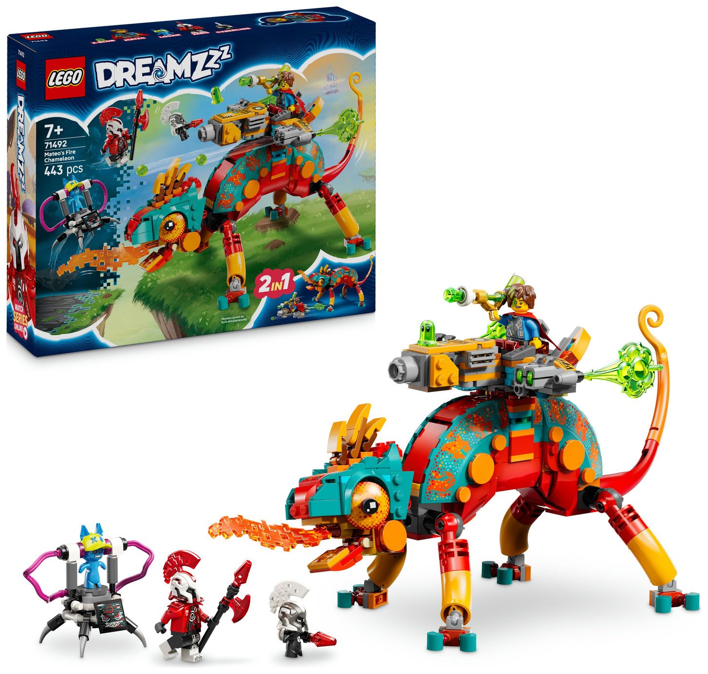 LEGO DREAMZzz 2in1 Mateo's Fire Chameleon Creative Toy 71492