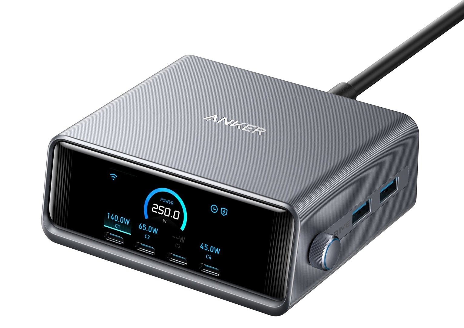 Anker Prime 250W 6-Port GaN Desktop Charger - Black