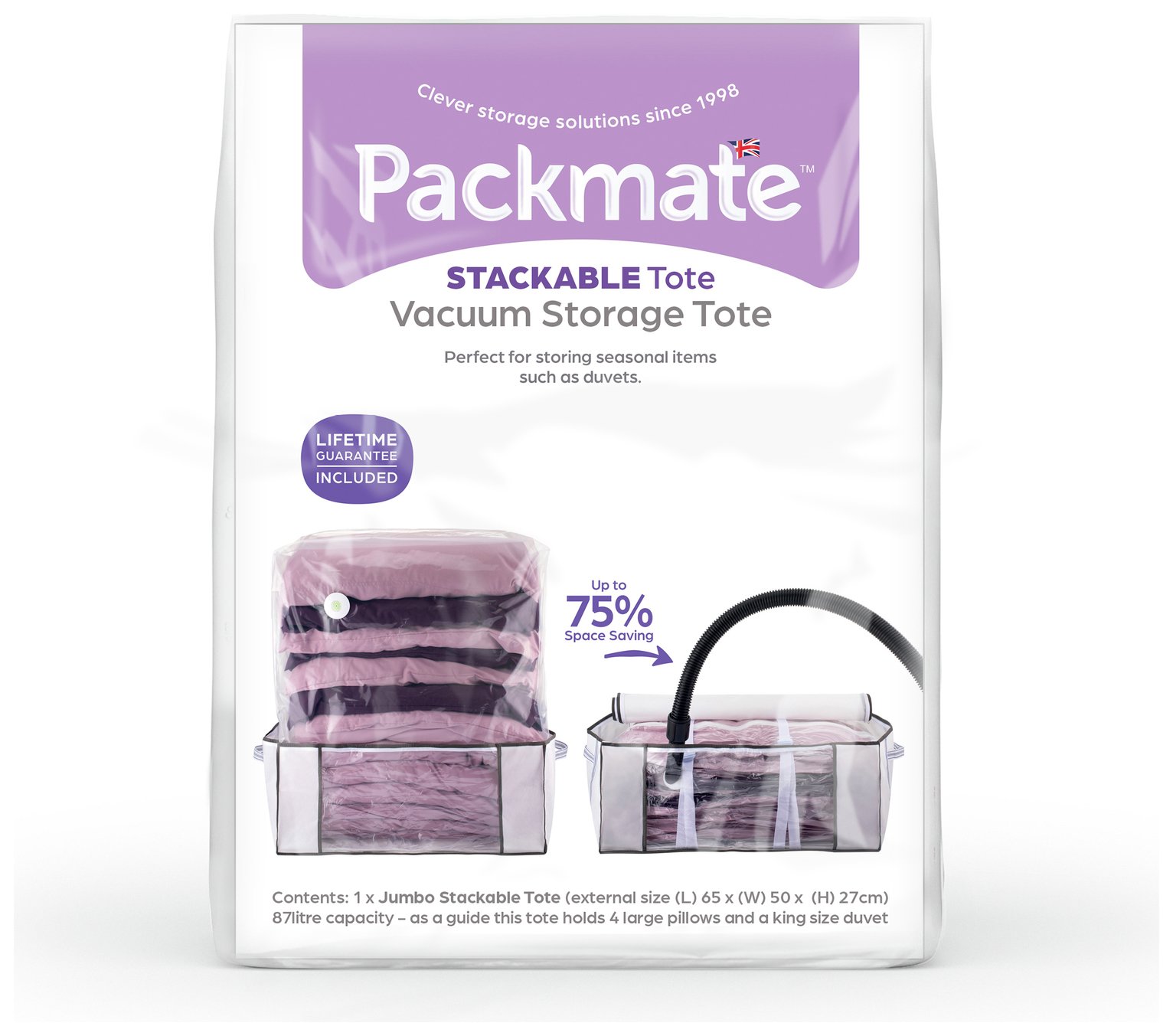 Packmate Underbed Vacuum Storage Tote - Jumbo