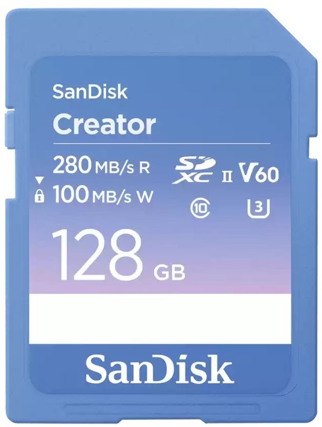 SanDisk Creator 280MBs SD UHS-II Memory Card - 128GB
