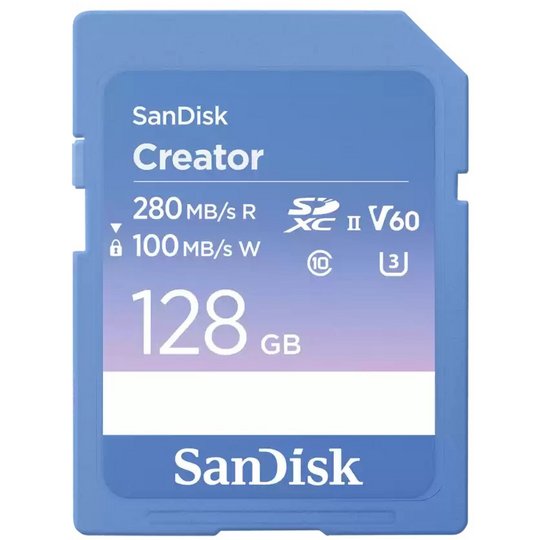 SanDisk Creator 280MBs SD UHS-II Memory Card - 128GB