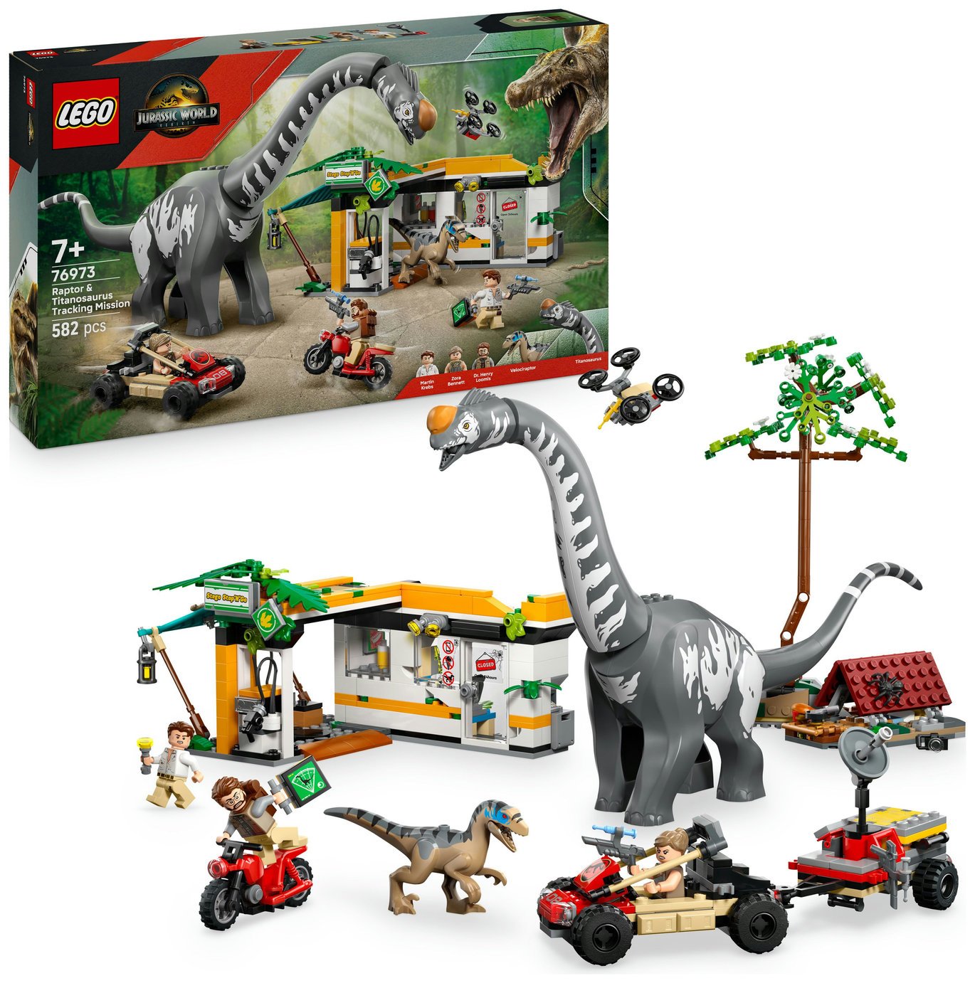 LEGO Jurassic World Raptor & Titanosaurus Mission 76973