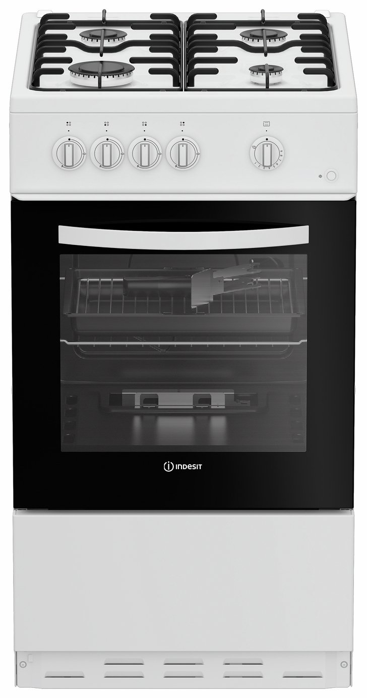Indesit I5G1KMW 50cm Single Oven Gas Cooker - White