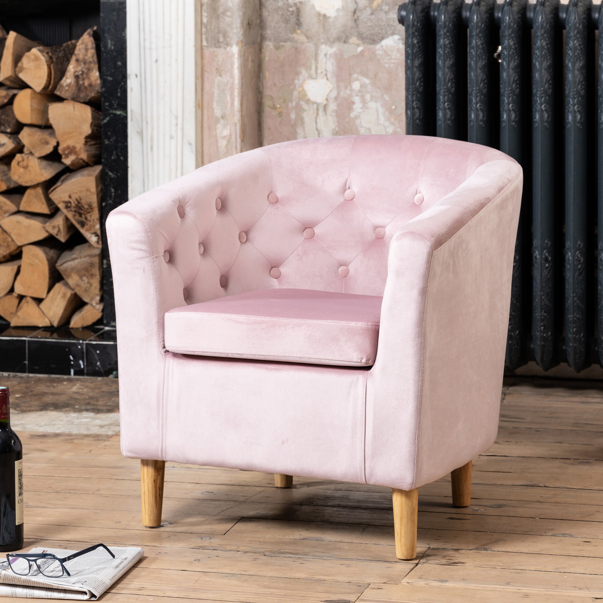 Artemis Home Clio Accent Chair - Pink