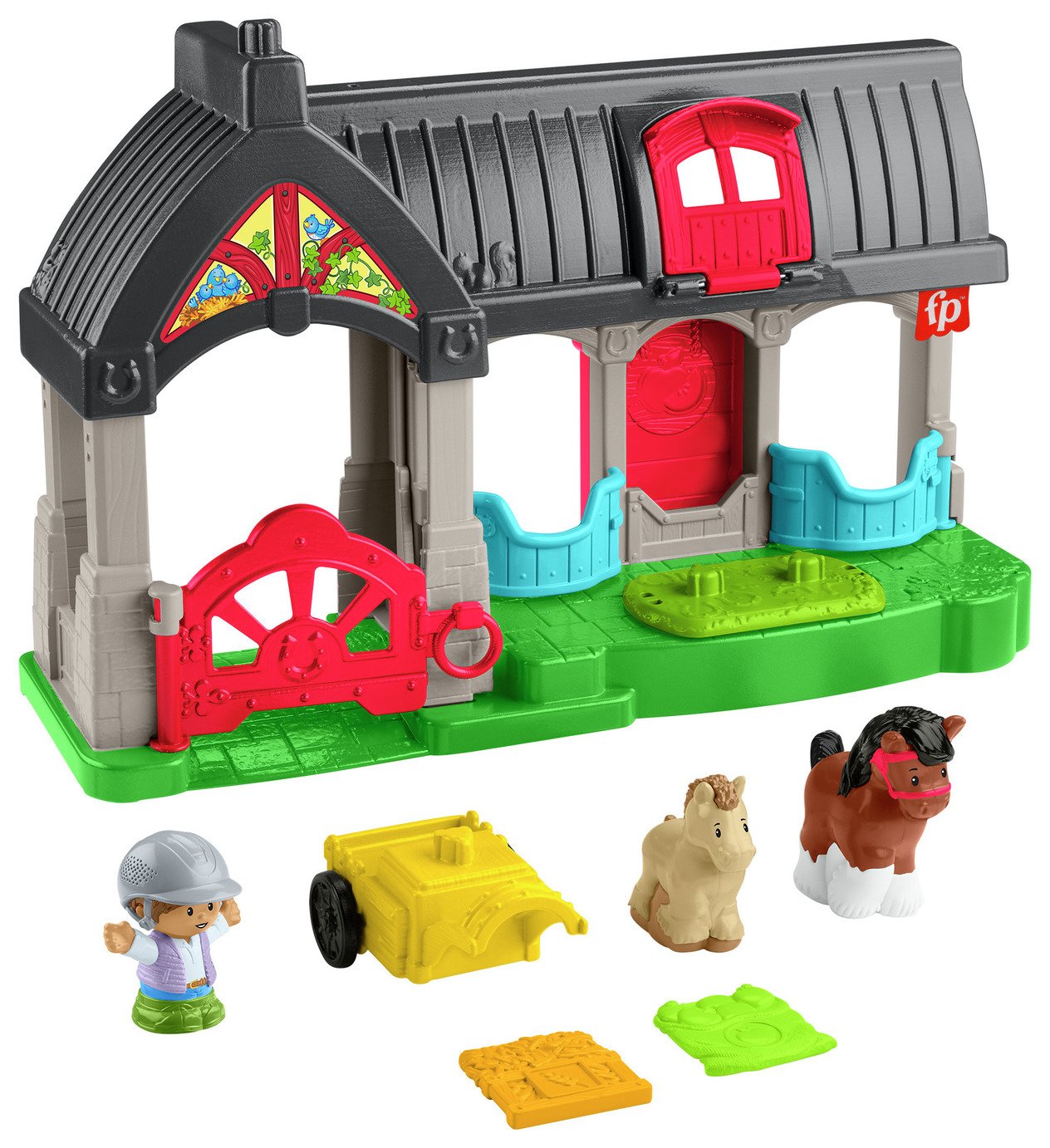 Fisher-Price Little People Friendly Horses Stable Playset 