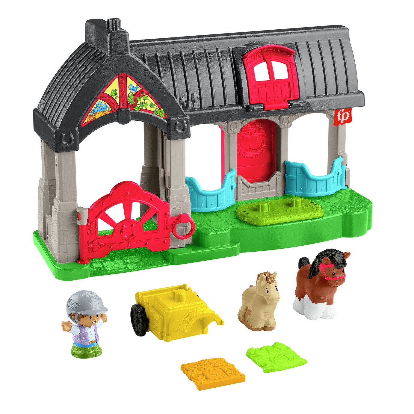 Fisher-Price Little People Friendly Horses Stable Playset 