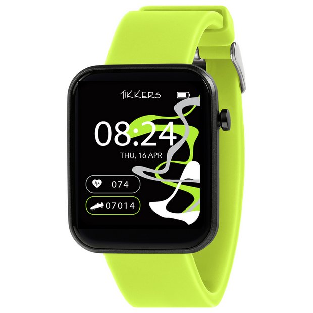 Buy Tikkers Series 13 Bright Green Strap Smart Watch Kids watches Argos