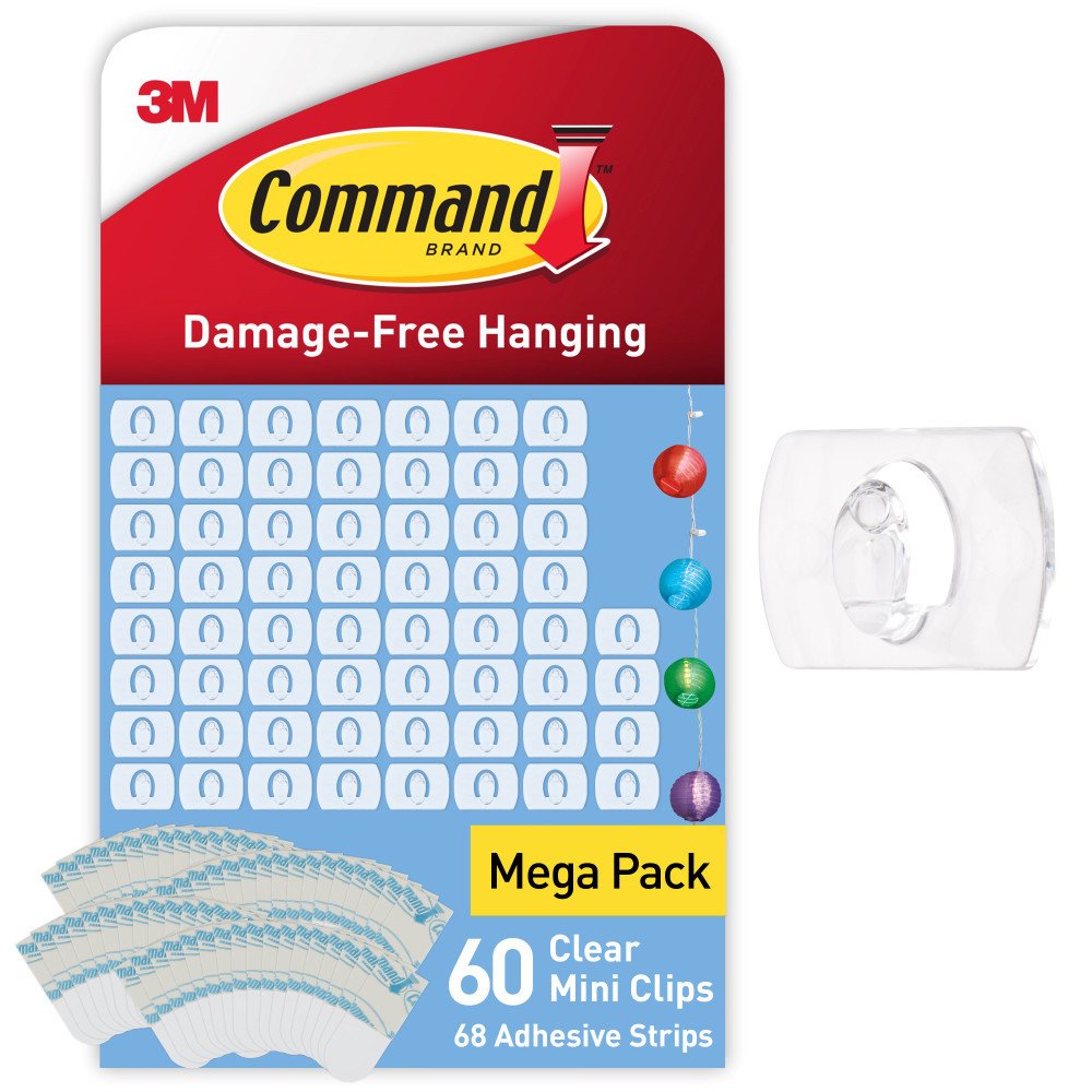 Command Clear Decorating Clips - Pack of 60