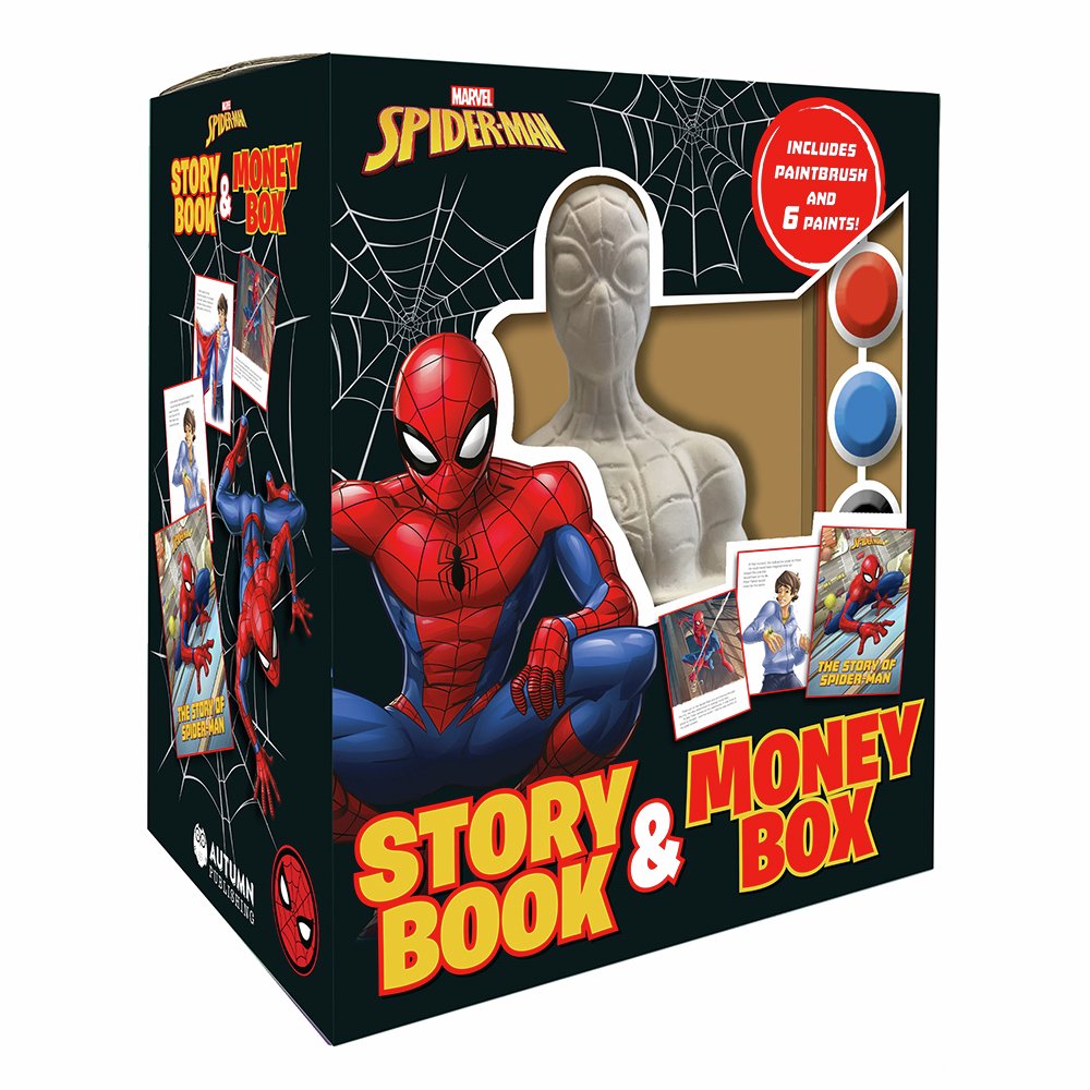 Marvel Spiderman Story Book and Money Box