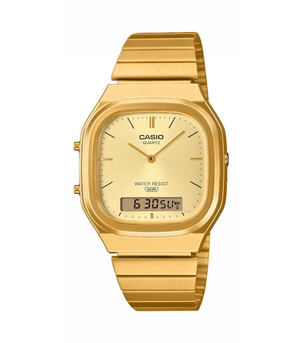 Casio Analogue Gold Stainless Steel Bracelet Watch